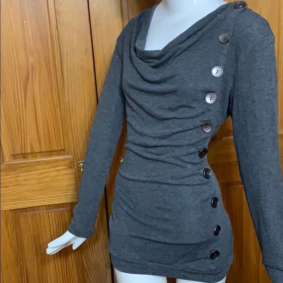 Patty boutik rouched cowl neck sweater - Picture 2 of 5